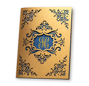 Custom Lasercut Antique Gold Cover
