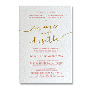 Foil Stamping Calligraphy Formal
