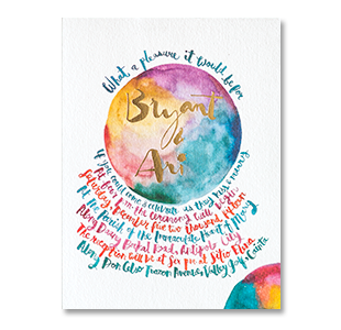 Foil Stamping Round Watercolor