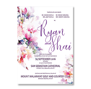 WaterColor Mixed Flowers POBLACION, LIPA WEDDING INVITATION